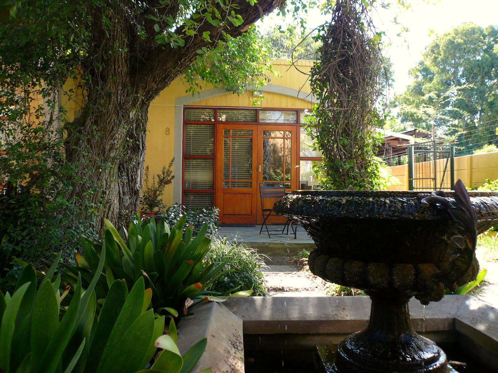 The fountain in the garden